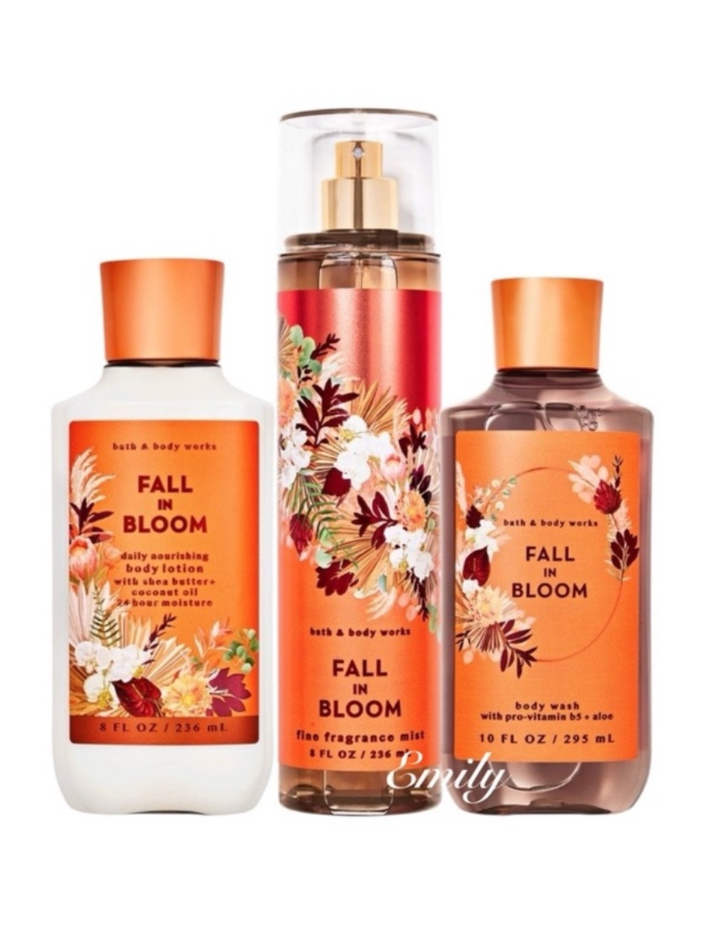 Bath & Body Works FALL IN BLOOM Body Care Set Bundle